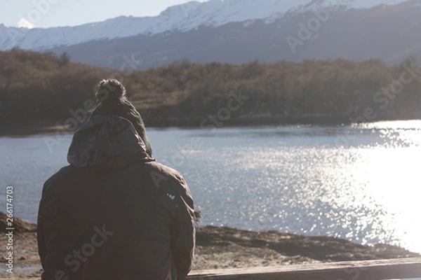 Obraz man on the beach