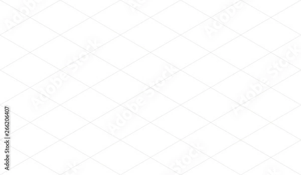 Fototapeta Vector illustration of isometric grid background. Simple rhombus graph paper template