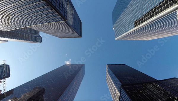 Fototapeta Cityscape Skyline Architecture Infrastructure of Commercial Entreprise Corporate Buildings