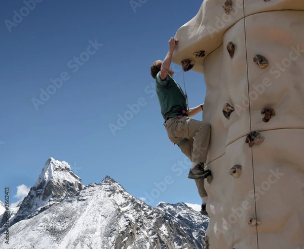 Obraz climbing wall - nepal