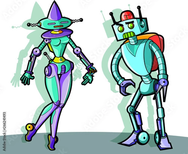 Obraz Cartoon robots