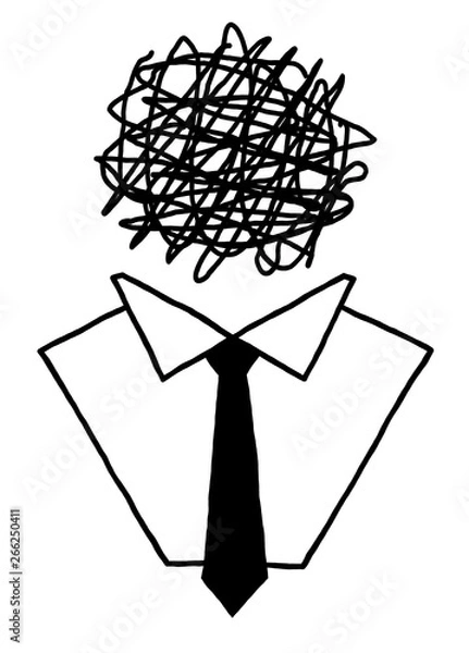 Fototapeta ビジネスマン,シンボル,イラスト,混乱,シンプル,ごちゃごちゃ