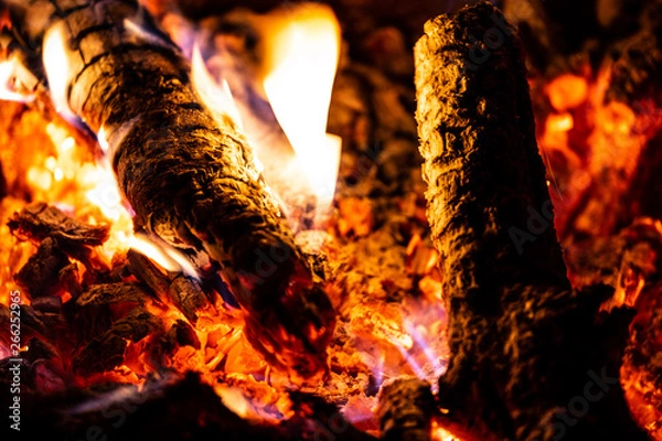 Fototapeta Inside a fire pit