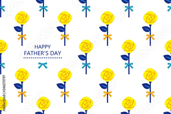 Obraz Greeting Of Fathers'day & Rose Pattern Horizontal