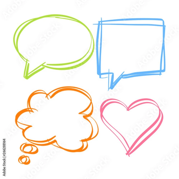 Obraz Mind clouds templates set