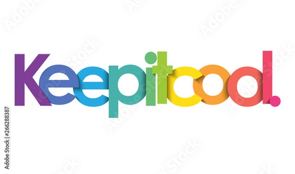 Fototapeta KEEP IT COOL. colorful typography banner