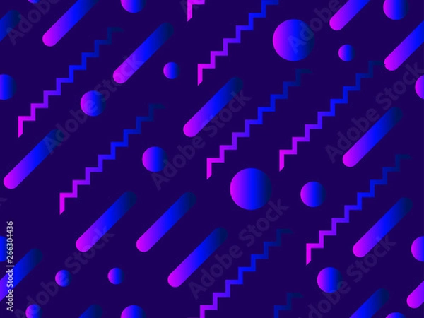 Fototapeta Colorful liquid shape seamless pattern. Fluid concept design. Abstract geometric gradient background. Vector illustration