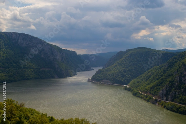 Fototapeta The Danube river in Serbia