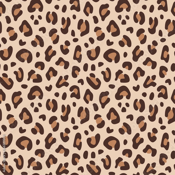 Obraz Leopard print. Vector illustration of seamless pattern.