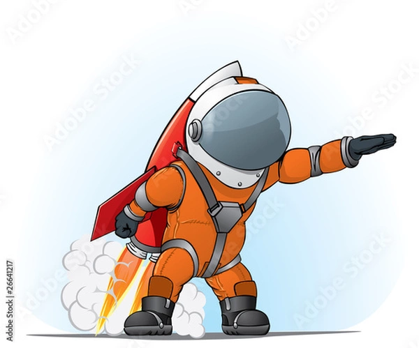Obraz astronaut on the rocket