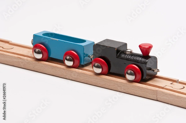 Obraz Eisenbahn mit blauen Waggon