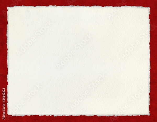 Obraz Deckled Paper on Red