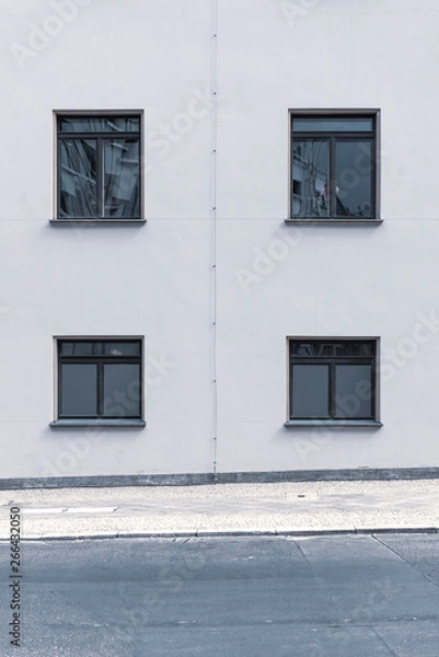 Obraz Wall, sidewalk and road background texture