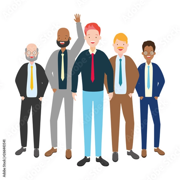 Obraz group people men diversity