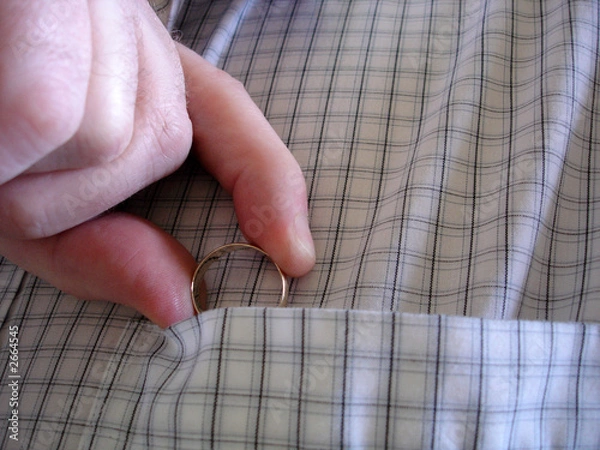 Obraz hiding the wedding ring