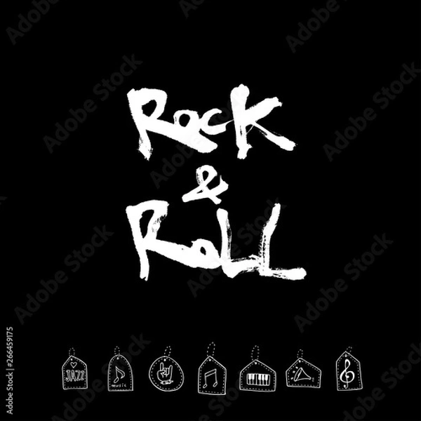 Fototapeta 음악회 포스터 / 손으로 그린 음악 일러스트