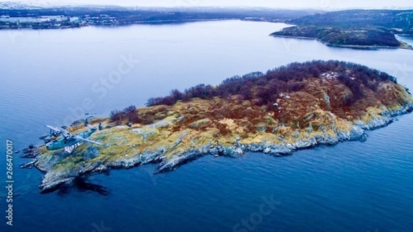 Obraz Maliy Gryazniy island, Safonovo, Murmansk Region,  Beriev 6 plane