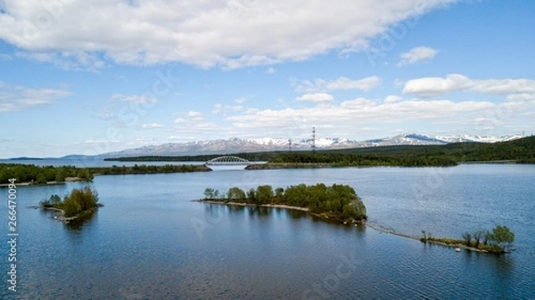 Obraz Ekostrovsky bridge, Apatity, Murmansk Region 