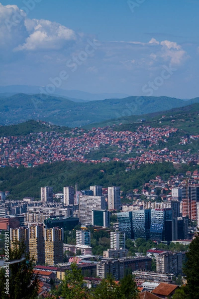 Obraz Sarajevo from Trebevic mountain