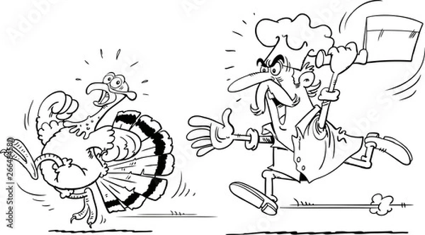 Obraz cook and turkey