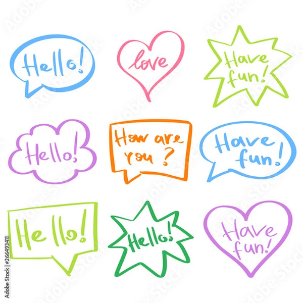 Obraz Mind cloud quote set