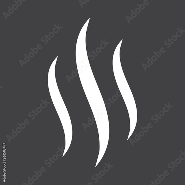 Obraz Smoke hot eps vector icon. Flat web design element for website or app.