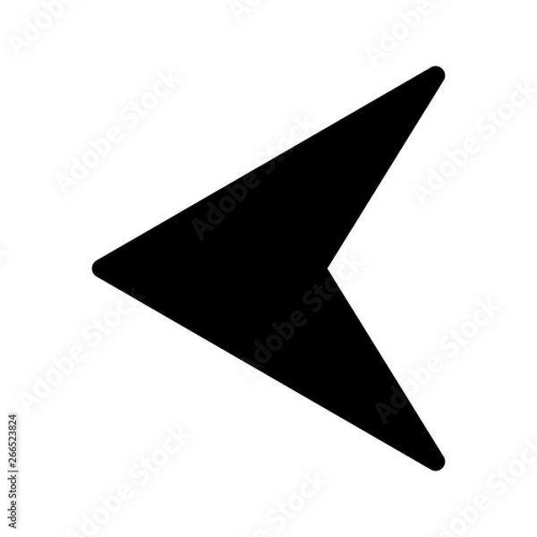 Fototapeta Left Direction Arrow Icon For Your Project