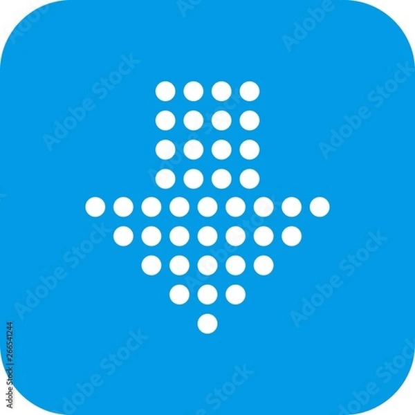 Fototapeta Down Direction Arrow Icon For Your Project