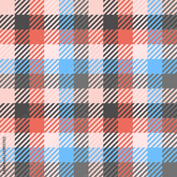 Fototapeta Plaid or tartan vector is background or texture in many color