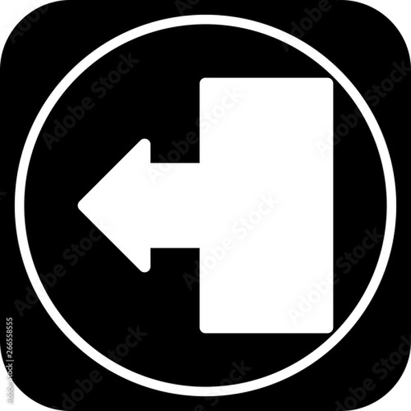 Obraz Left Direction Arrow Icon For Your Project