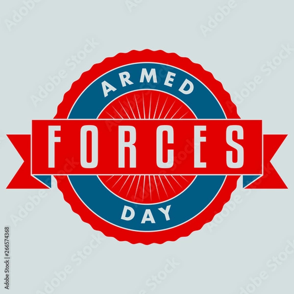 Fototapeta Armed Forces Day Lable