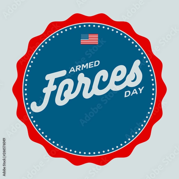 Fototapeta Armed Forces Day Lable