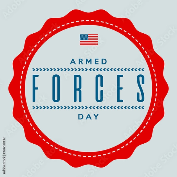 Fototapeta Armed Forces Day Lable