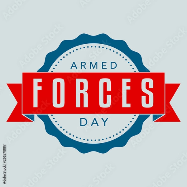 Fototapeta Armed Forces Day Lable