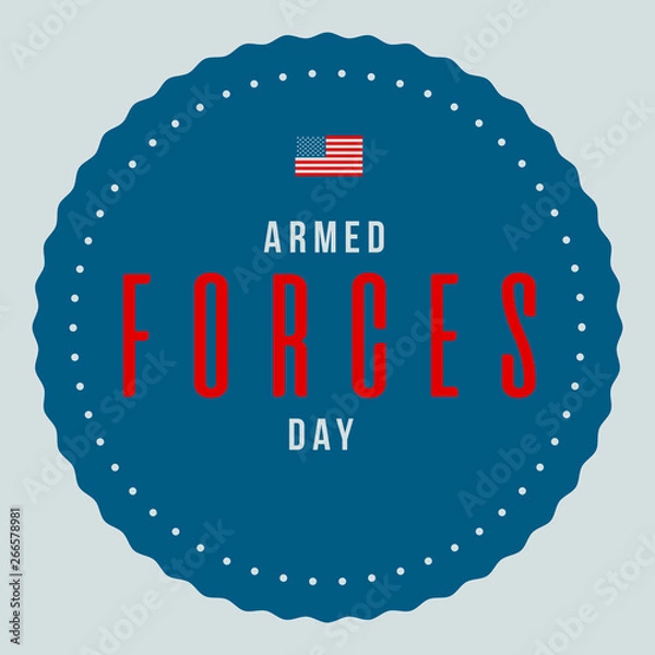 Fototapeta Armed Forces Day Lable