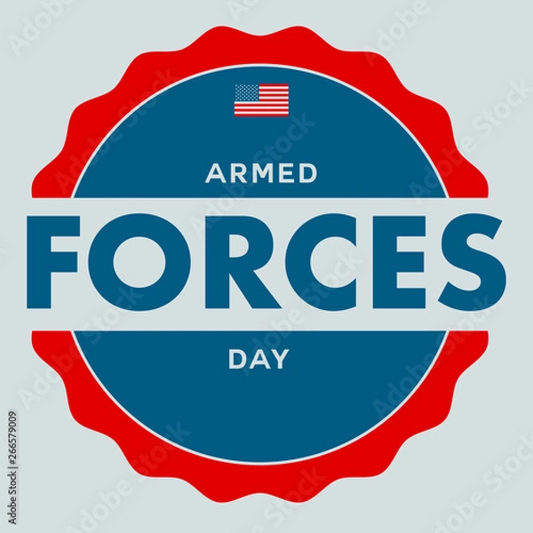 Fototapeta Armed Forces Day Lable