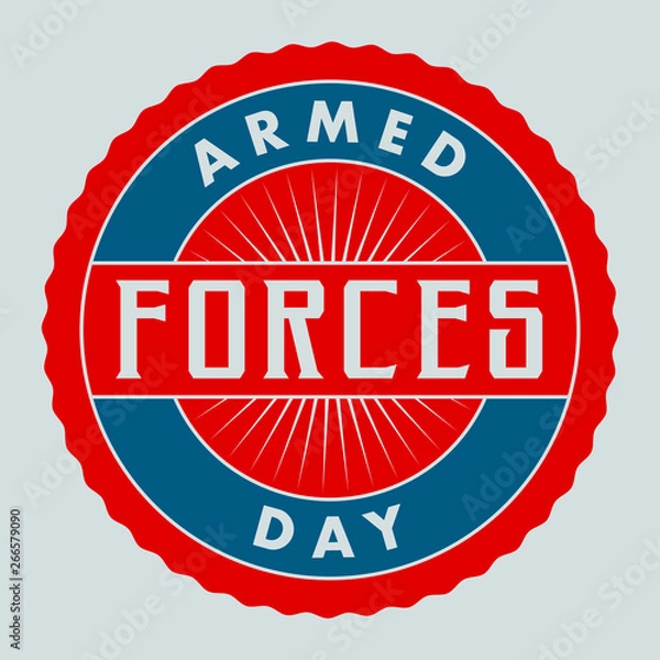 Fototapeta Armed Forces Day Lable
