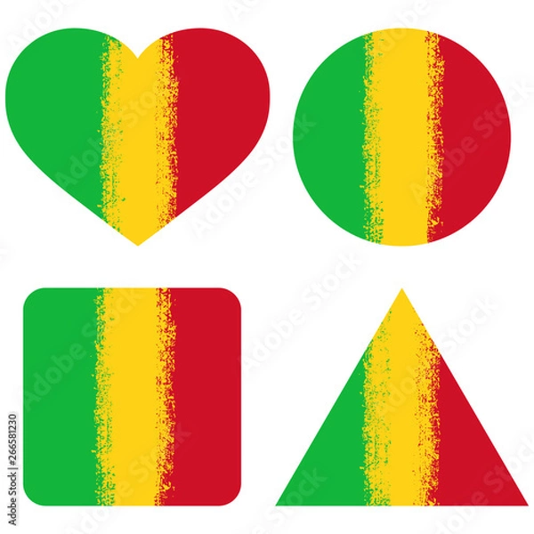 Fototapeta Set 4 Flags Of Mali