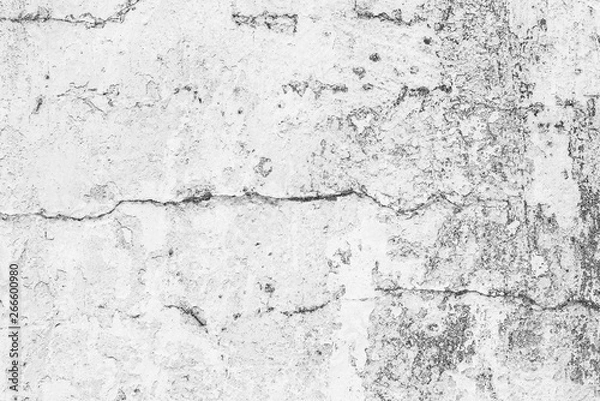 Fototapeta Wall fragment with scratches and cracks