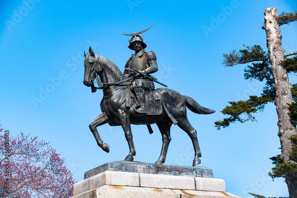 Obraz 青葉城仙台市伊達政宗騎馬像