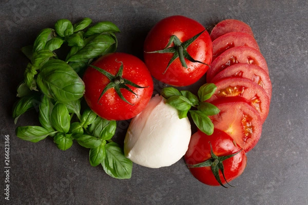 Obraz tomate mozzarella basilikum