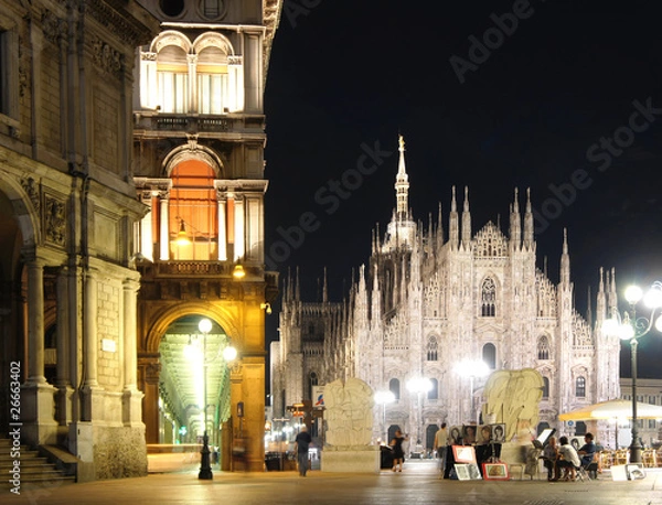 Obraz dome milan by night