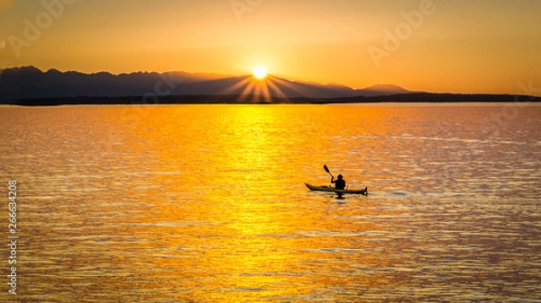 Obraz Kayaking at Sunset