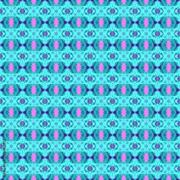 Fototapeta seamless graphics with medium turquoise, turquoise and violet colors. repeatable background for customized products like gifts, invitations, clothes, curtains or wallpaper