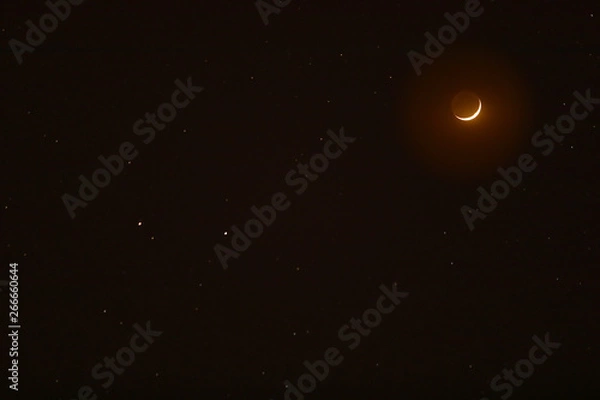 Obraz stars on black background