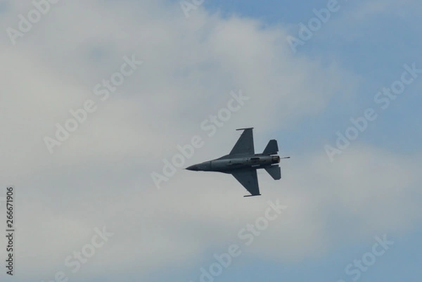 Obraz A fighter aircraft flying for display