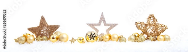 Obraz christmas decoration on white