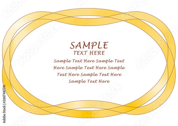 Obraz モダンなデザイン感覚と柔らかな曲線を融合したリボン状の優しい飾り罫