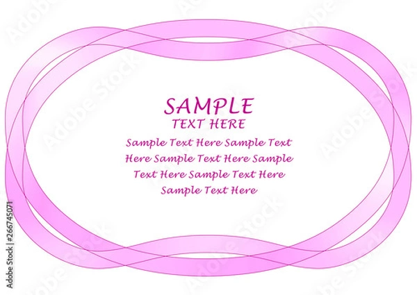 Obraz モダンなデザイン感覚と柔らかな曲線を融合したリボン状の優しい飾り罫