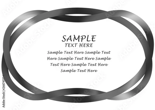 Obraz モダンなデザイン感覚と柔らかな曲線を融合したリボン状の優しい飾り罫